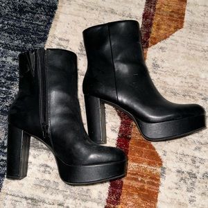 Mix No. 6 5 inch block heel boots in black